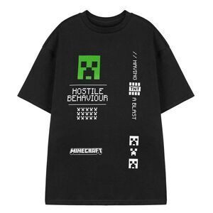 Minecraft Mens Hostile Behaviour T-Shirt / Black
